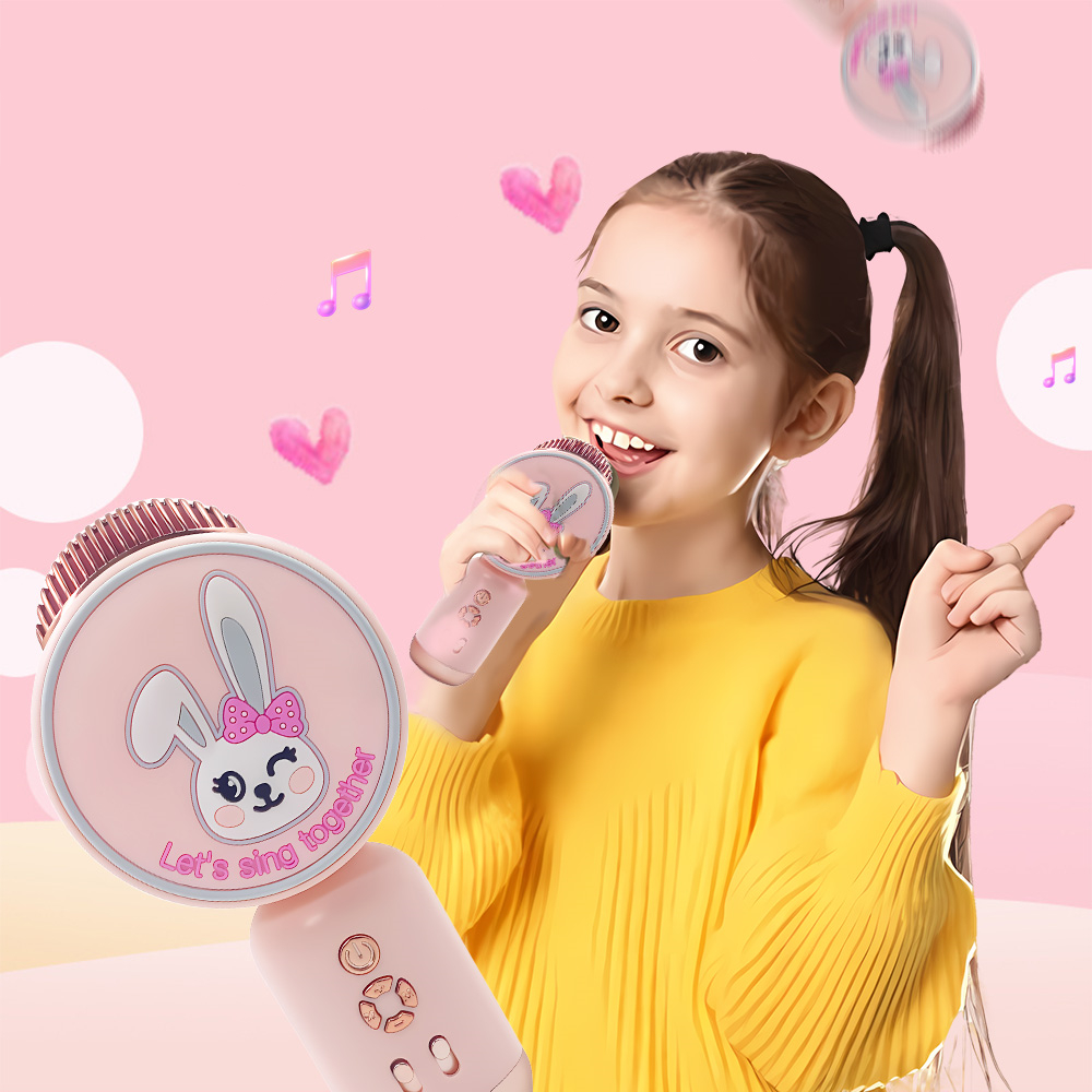 Gaodas X3 Wireless Karaoke Microphone Audio Integrated Karaoke Mic Singing Machine Portable Mic Speaker for Baby Toy