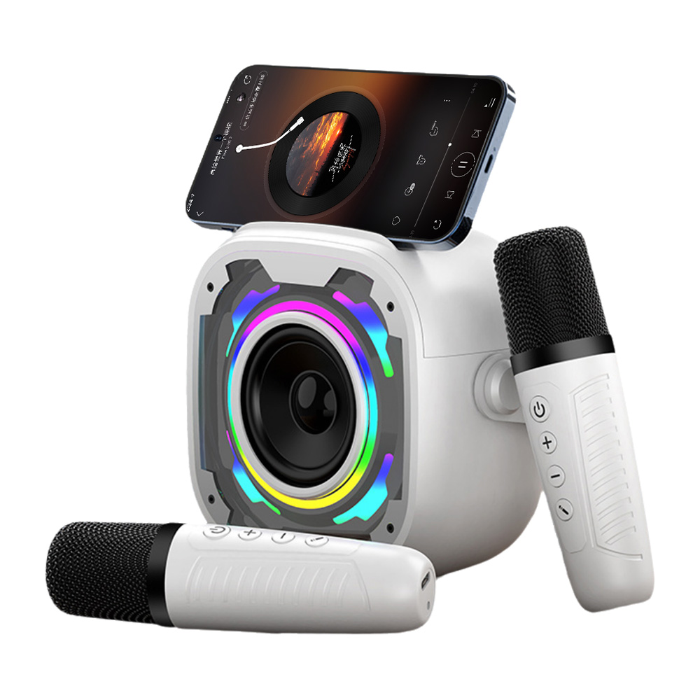 Gaodas V11 RGB Led Mini Bluetooth Professional Portable Karaoke Machine Speaker full set with Microphone Karaoke Sound Box