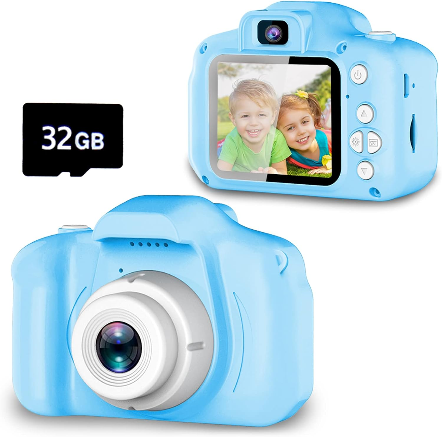 Gaodas X2 Kids Selfie Camera Christmas Birthday Gifts for Boys Age 3-9 HD Digital Video Cameras for Toddler with 32GB SD Card-Blue